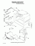 FREEZER LINER PARTS Diagram and Parts List for GX5FHTXVQ03  Whirlpool Refrigerator
