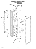 FREEZER DOOR PARTS Diagram and Parts List for 3KES0GTQNL00  Whirlpool Refrigerator