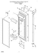 REFRIGERATOR DOOR Diagram and Parts List for 3XARG488GF01  Whirlpool Refrigerator