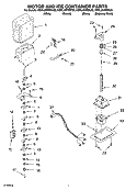 MOTOR AND ICE CONTAINER PARTS Diagram and Parts List for KSRL25FRBT00  KitchenAid Refrigerator