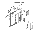 INNER DOOR Diagram and Parts List for DU9450XY0  Whirlpool Dishwasher