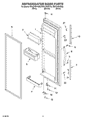 REFRIGERATOR DOOR PARTS Diagram and Parts List for ED5CHQXKQ02  Whirlpool Refrigerator