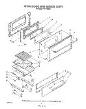 OVEN DOOR AND BROILER Diagram and Parts List for SF311PSRW5  Whirlpool Range