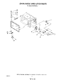 OVEN DOOR AND LATCH Diagram and Parts List for MW1000XS1  Whirlpool Microwave