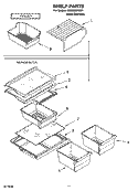 SHELF PARTS, OPTIONAL PARTS Diagram and Parts List for IR8GSMXRS01  Whirlpool Refrigerator