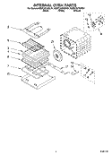 INTERNAL OVEN PARTS Diagram and Parts List for KEMC307KBL01  KitchenAid Microwave Oven Combo