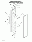 FREEZER DOOR PARTS Diagram and Parts List for ED2KVEXVB01  Whirlpool Refrigerator