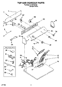 TOP AND CONSOLE PARTS Diagram and Parts List for YLEQ5000KQ0  Whirlpool Dryer