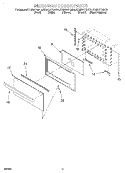 MICROWAVE DOOR, OPTIONAL Diagram and Parts List for KEMS377GAL0  KitchenAid Microwave Oven Combo
