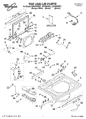 TOP AND LID, LITERATURE Diagram and Parts List for GVW9959KT1  Whirlpool Washer