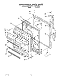 REFRIGERATOR DOOR, LIT/OPTIONAL Diagram and Parts List for ET20PKXXW01  Whirlpool Refrigerator