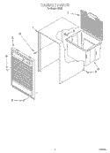 CABINET Diagram and Parts List for D30B0  Whirlpool Dehumidifier