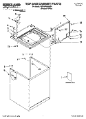 TOP AND CABINET PARTS Diagram and Parts List for 7MSAWS800MQ1  Whirlpool Washer