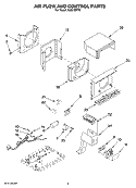 AIR FLOW AND CONTROL PARTS Diagram and Parts List for ACQ128PT0  Whirlpool Air Conditioner