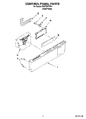 CONTROL PANEL PARTS Diagram and Parts List for KUDT03FTPA1  KitchenAid Dishwasher