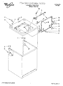 TOP AND CABINET Diagram and Parts List for 7LSR9245HZ0  Whirlpool Washer