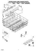 UPPER RACK AND TRACK PARTS Diagram and Parts List for KUDP01ILWH2  KitchenAid Dishwasher