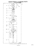 BASKET DRIVE AND BRAKE Diagram and Parts List for 9CFA2000W6  Whirlpool Washer