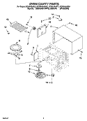 OVEN CAVITY PARTS Diagram and Parts List for KCMS185JBT3  KitchenAid Microwave