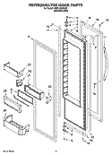 REFRIGERATOR DOOR PARTS Diagram and Parts List for KSSC42QTS02  KitchenAid Refrigerator