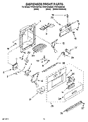 DISPENSER AND FRONT PARTS Diagram and Parts List for KSSS36QMB02  KitchenAid Refrigerator