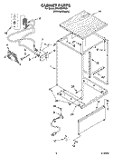 CABINET PARTS, OPTIONAL PARTS (NOT INCLUDED) Diagram and Parts List for DP840SWPX0  Whirlpool Dishwasher