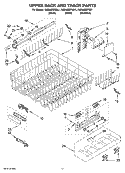 UPPER RACK AND TRACK PARTS Diagram and Parts List for KUDU03STBL1  KitchenAid Dishwasher