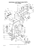 CONTROLS AND REAR PANEL Diagram and Parts List for LA5460XSW1  Whirlpool Washer