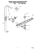 UPPER WASH AND RINSE PARTS Diagram and Parts List for GU2300XTLB3  Whirlpool Dishwasher