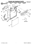 FRAME AND CONSOLE PARTS Diagram and Parts List for MDB3601BWS0  Whirlpool Dishwasher