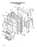 REFRIGERATOR DOOR Diagram and Parts List for ET22DMXZN00  Whirlpool Refrigerator