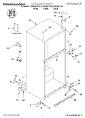 CABINET, LITERATURE Diagram and Parts List for KTRS22MJBL00  KitchenAid Refrigerator