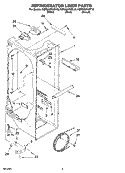 REFRIGERATOR LINER PARTS Diagram and Parts List for KSRG25FKBL18  KitchenAid Refrigerator