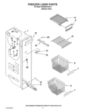 FREEZER LINER PARTS Diagram and Parts List for 6GD25DCXHS14  Whirlpool Refrigerator