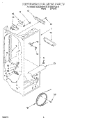 REFRIGERATOR LINER Diagram and Parts List for 3VED23DQFN01  Whirlpool Refrigerator