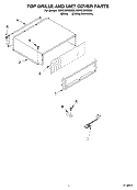 TOP GRILLE AND UNIT COVER PARTS Diagram and Parts List for KBRS36FMB00  KitchenAid Refrigerator