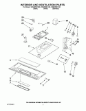 INTERIOR AND VENTILATION PARTS Diagram and Parts List for WMH2205XVB0  Whirlpool Microwave