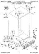 CABINET, LITERATURE Diagram and Parts List for KSRB27FHBL02  KitchenAid Refrigerator