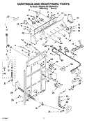 CONTROLS AND REAR PANEL Diagram and Parts List for GSQ9633LL0  Whirlpool Washer