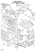 LINER Diagram and Parts List for KTRP19KLWH00  KitchenAid Refrigerator
