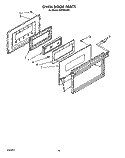 OVEN DOOR, LIT/OPTIONAL Diagram and Parts List for FGP355VL0  Whirlpool Range