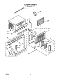 CABINET Diagram and Parts List for ACQ154XY1  Whirlpool Air Conditioner