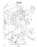 TUB , LITERATURE AND OPTIONAL Diagram and Parts List for DU8300XT0  Whirlpool Dishwasher
