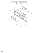 CONTROL PANEL, LITERATURE Diagram and Parts List for RS675PXGB0  Whirlpool Range