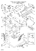 Part Location Diagram of 3949733 Whirlpool BRACKET