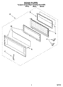 DOOR PARTS Diagram and Parts List for GH4155XPQ0  Whirlpool Microwave