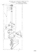 BRAKE AND DRIVE TUBE Diagram and Parts List for LLT7144AN0  Whirlpool Washer