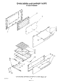OVEN DOOR AND BROILER Diagram and Parts List for SF3000ERW4  Whirlpool Range