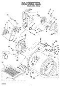 SECTION Diagram and Parts List for LEQ9957KT0  Whirlpool Dryer