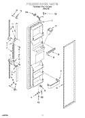 FREEZER DOOR Diagram and Parts List for 7ED22PQXDN01  Whirlpool Refrigerator